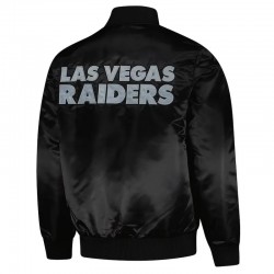 Las Vegas Raiders Exclusive Black Varsity Satin Jacket Las Vegas Raiders Exclusive Black Varsity Satin Jacket
