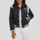 Las Vegas Raiders Lightweight Black Varsity Satin Jacket Las Vegas Raiders Lightweight Black Varsity Satin Jacket