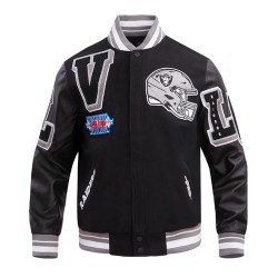 Las Vegas Raiders Mashup Classic Rib Varsity Jacket