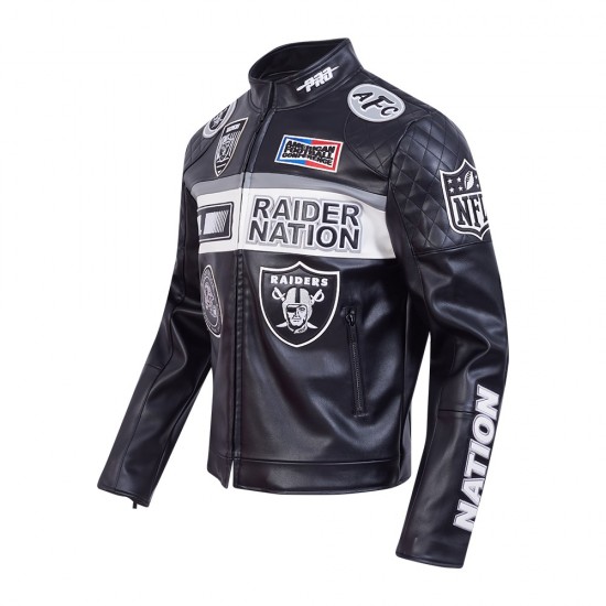 Las Vegas Raiders Men's Moto Jacket