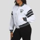 Las Vegas Raiders Snap Front White Fleece Jacket