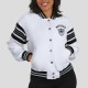 Las Vegas Raiders Snap Front White Fleece Jacket