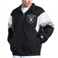Las Vegas Raiders Yard Line Black Full-Zip Jacket
