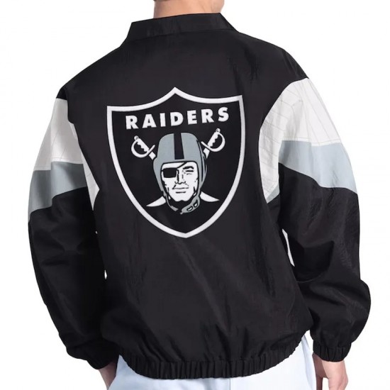 Las Vegas Raiders Yard Line Black Full-Zip Jacket Las Vegas Raiders Yard Line Black Full-Zip Jacket