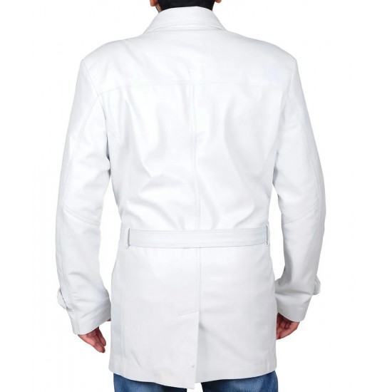 Legion Oliver Bird White Genuine Leather Jacket Legion Oliver Bird White Genuine Leather Jacket