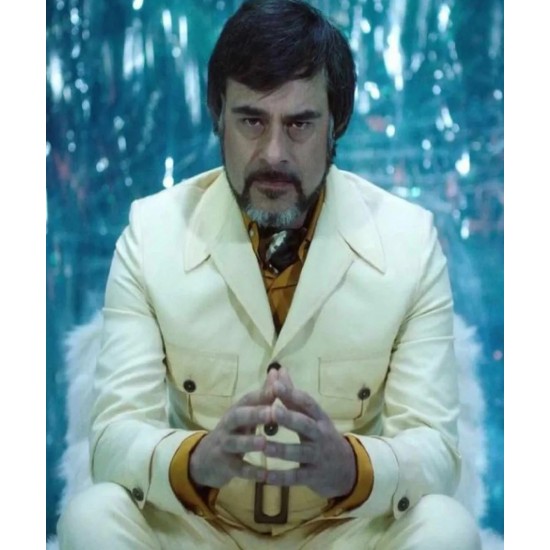 Legion Oliver Bird White Genuine Leather Jacket Legion Oliver Bird White Genuine Leather Jacket