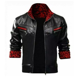 Leslie Kyle Final Fantasy VII Remake Leather Jacket