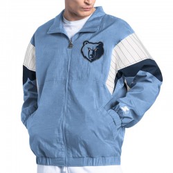 Light Blue Full-Zip Memphis Grizzlies Yard Line Jacket