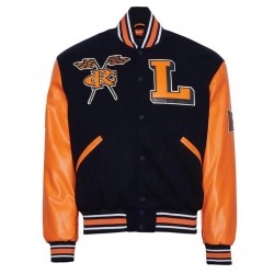 Lincoln University (PA) Black and Orange Varsity Jacket