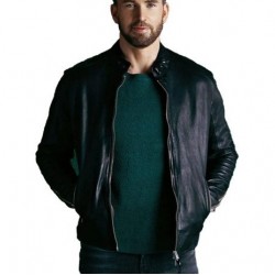 Live Smarter Better World Chris Evans Real Leather Jacket