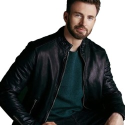 Live Smarter Better World Chris Evans Real Leather Jacket