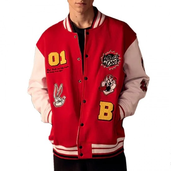 Looney Tunes Red Varsity Jacket