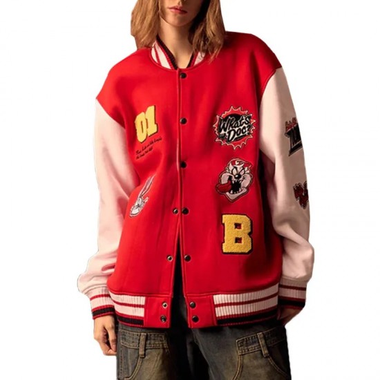 Looney Tunes Red Varsity Jacket