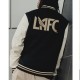 Los Angeles FC Black and White Letterman Jacket Los Angeles FC Black and White Letterman Jacket