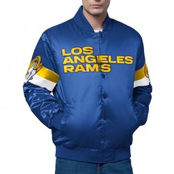 Los Angeles Rams Triple Option Varsity Satin Jacket