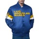 Los Angeles Rams Triple Option Varsity Satin Jacket Los Angeles Rams Triple Option Varsity Satin Jacket
