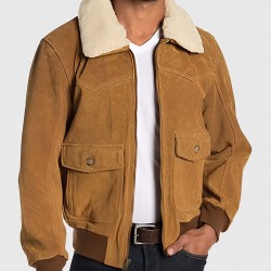 Louis Men’s Brown G-1 Bomber Suede Jacket Louis Men’s Brown G-1 Bomber Suede Jacket