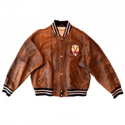 Louisville Slugger Varsity Brown Leather Jacket