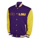 LSU Tigers Fleece Purple and Gold Varsity Jacket LSU Tigers Fleece Purple and Gold Varsity Jacket