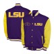 LSU Tigers Fleece Purple and Gold Varsity Jacket