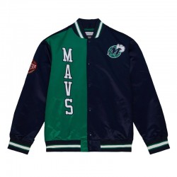 M-Hat Dallas Mavericks Green and Navy Satin Jacket