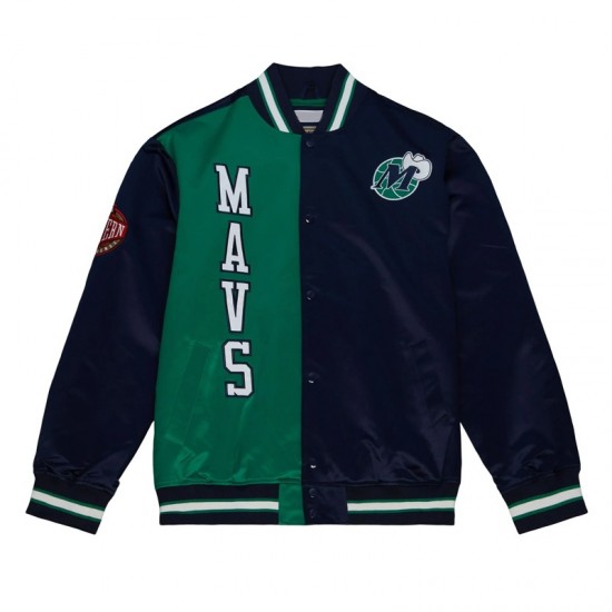 M-Hat Dallas Mavericks Green and Navy Satin Jacket M-Hat Dallas Mavericks Green and Navy Satin Jacket