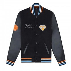 Mariska Hargitay New York Knicks Nowhere Varsity Jacket Mariska Hargitay New York Knicks Nowhere Varsity Jacket