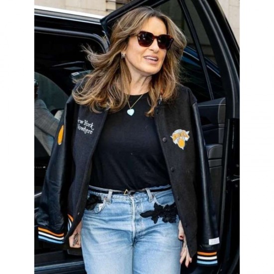 Mariska Hargitay New York Knicks Nowhere Varsity Jacket