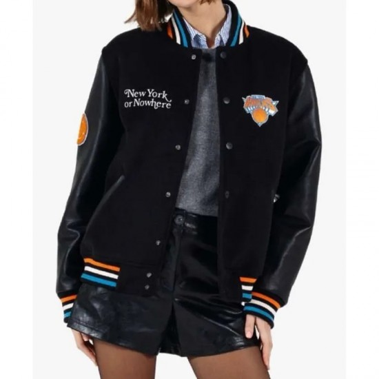 Mariska Hargitay New York Knicks Nowhere Varsity Jacket