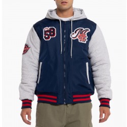 Melbourne Demons Hooded Patchwork Jacket – Streetwear Varsity Melbourne Demons Hooded Patchwork Jacket – Streetwear Varsity