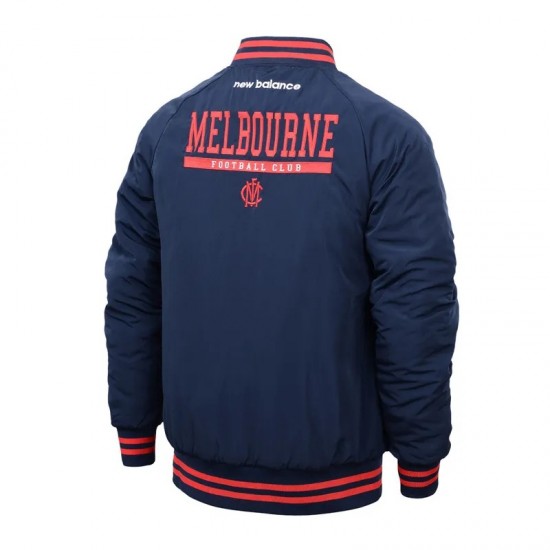Melbourne Demons Lifestyle Navy Bomber Jacket Melbourne Demons Lifestyle Navy Bomber Jacket