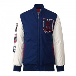 Melbourne Demons Navy White Varsity Jacket – Collegiate Baseball Letterman Style