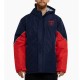 Melbourne Demons Stadium Navy and Red Hooded Jacket Melbourne Demons Stadium Navy and Red Hooded Jacket