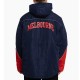 Melbourne Demons Stadium Navy and Red Hooded Jacket Melbourne Demons Stadium Navy and Red Hooded Jacket