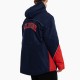 Melbourne Demons Stadium Navy and Red Hooded Jacket Melbourne Demons Stadium Navy and Red Hooded Jacket