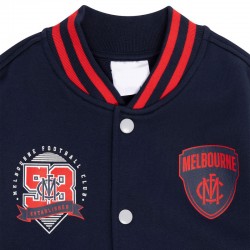 Melbourne Demons Varsity Fleece Jacket – Navy Gray Contrast
