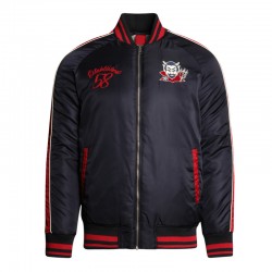 Melbourne Demons Vintage Navy Bomber Full-Zip Jacket Melbourne Demons Vintage Navy Bomber Full-Zip Jacket