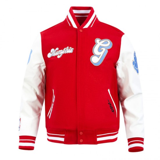 Memphis Grizzlies 2024/25 City Edition Chenille Red Varsity Jacket
