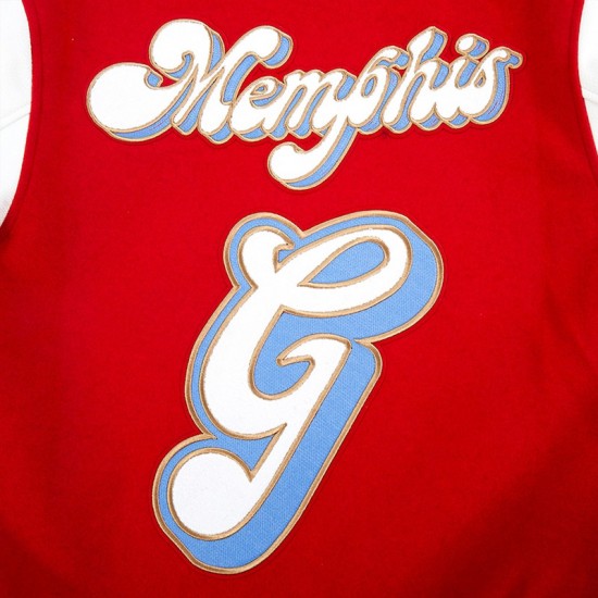 Memphis Grizzlies 2024/25 City Edition Chenille Red Varsity Jacket