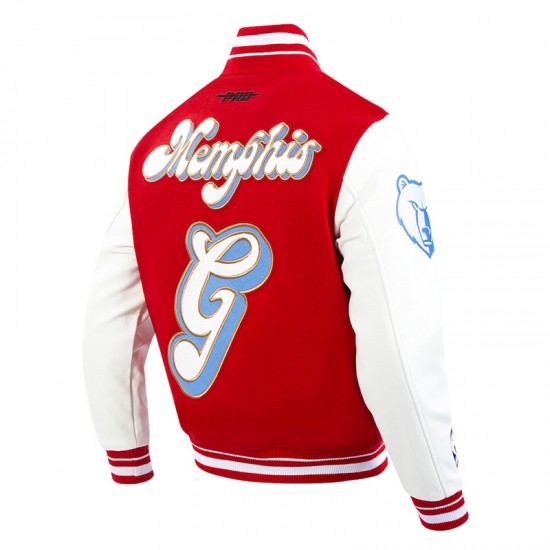 Memphis Grizzlies 2024/25 City Edition Chenille Red Varsity Jacket