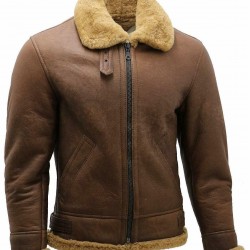 Men B3 Bomber Sheepskin Aviator Leather Jacket Men B3 Bomber Sheepskin Aviator Leather Jacket
