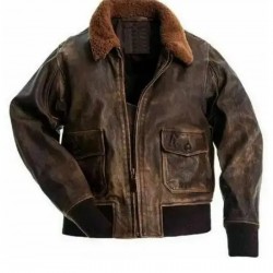 Men Distressed Flight Bomber Jacket Men Distressed Flight Bomber Jacket