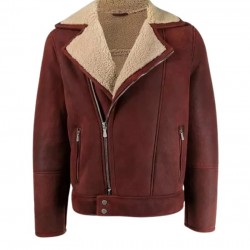 Men’s Aviator Burgundy Leather Jacket Men’s Aviator Burgundy Leather Jacket