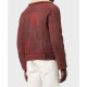 Men’s Aviator Burgundy Leather Jacket