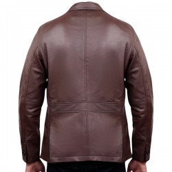 Men's Brown Leather Blazer Men's Brown Leather Blazer