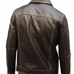 Men's Brown Leather Shirt