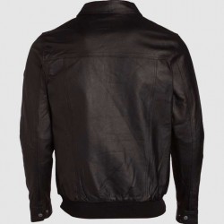 Men's Expressive Brown Bomber Leather Jacket