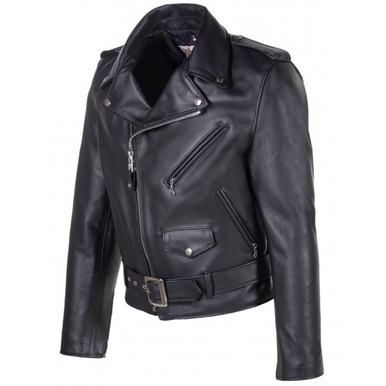 Men’s Steerhide Leather Biker Jacket - Classic Moto Style Men’s Steerhide Leather Biker Jacket - Classic Moto Style