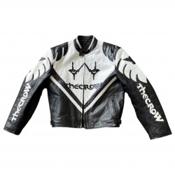 Men's The Crow Halloween Motorcycle Leather Jacket Men's The Crow Halloween Motorcycle Leather Jacket