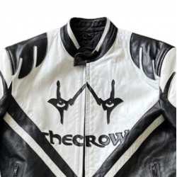Men's The Crow Halloween Motorcycle Leather Jacket Men's The Crow Halloween Motorcycle Leather Jacket